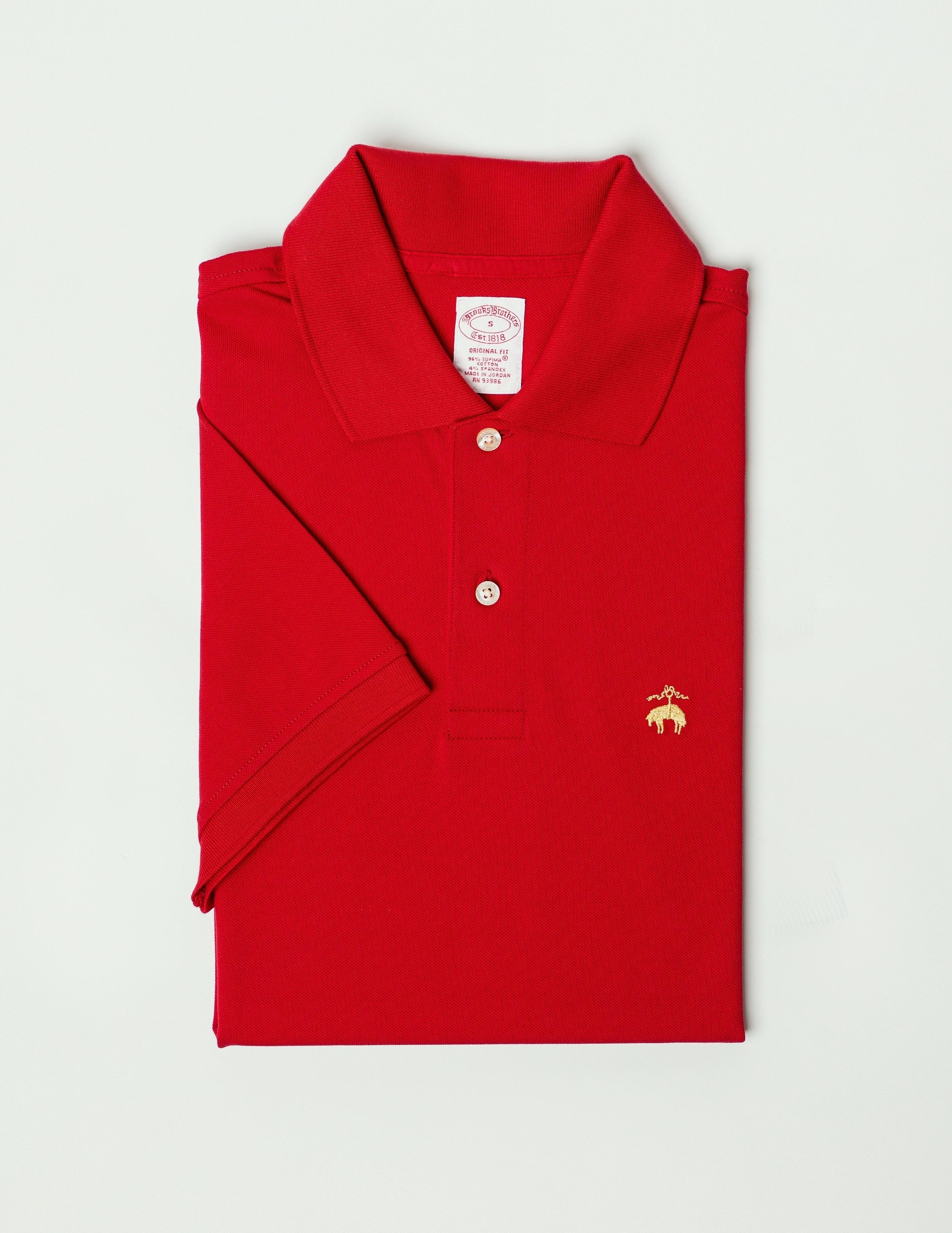 KNT SS SUPIMA STRETCH POLO ORG BB RED