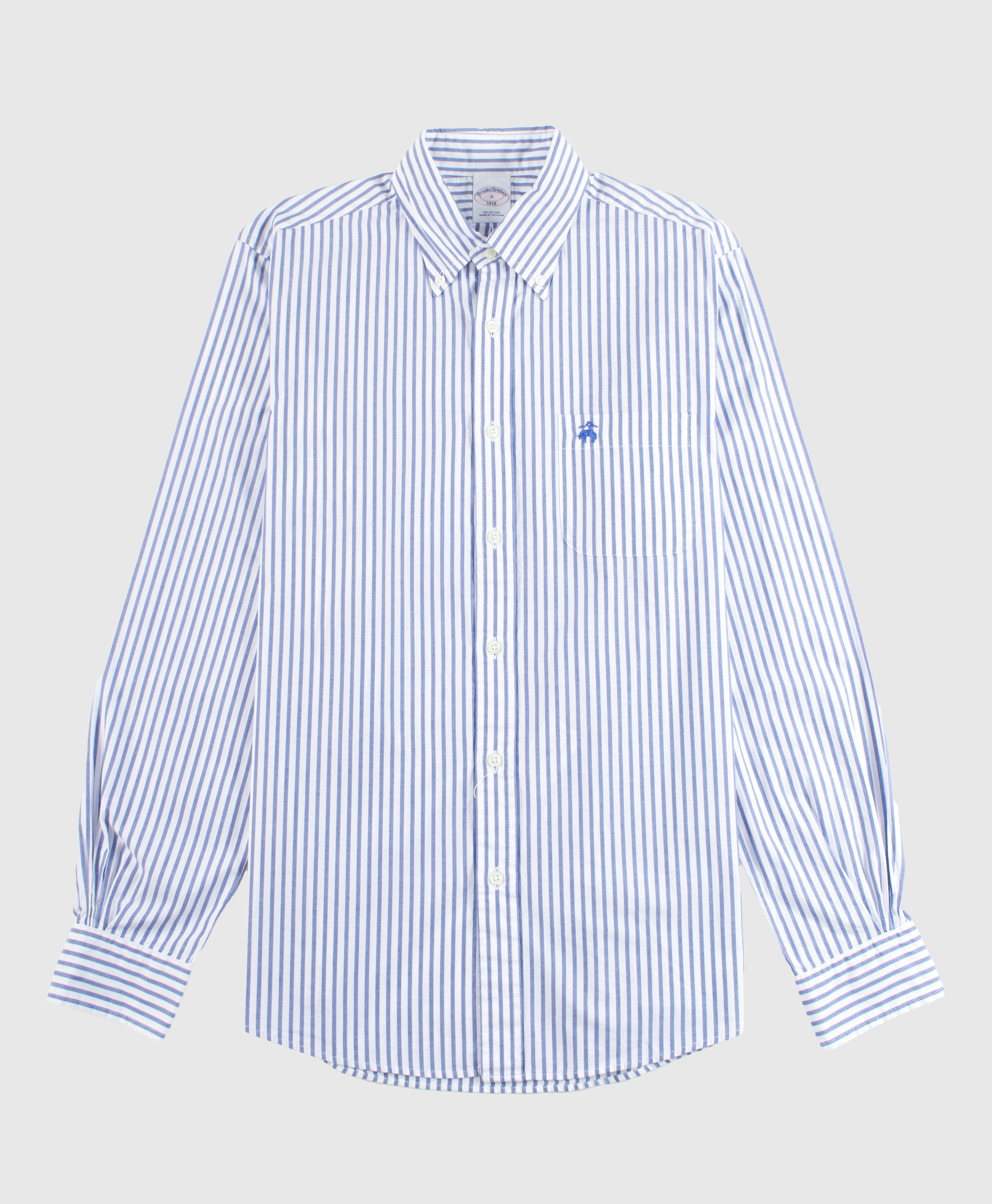 SPTFT LS FDY POPLIN STP BengalBlue