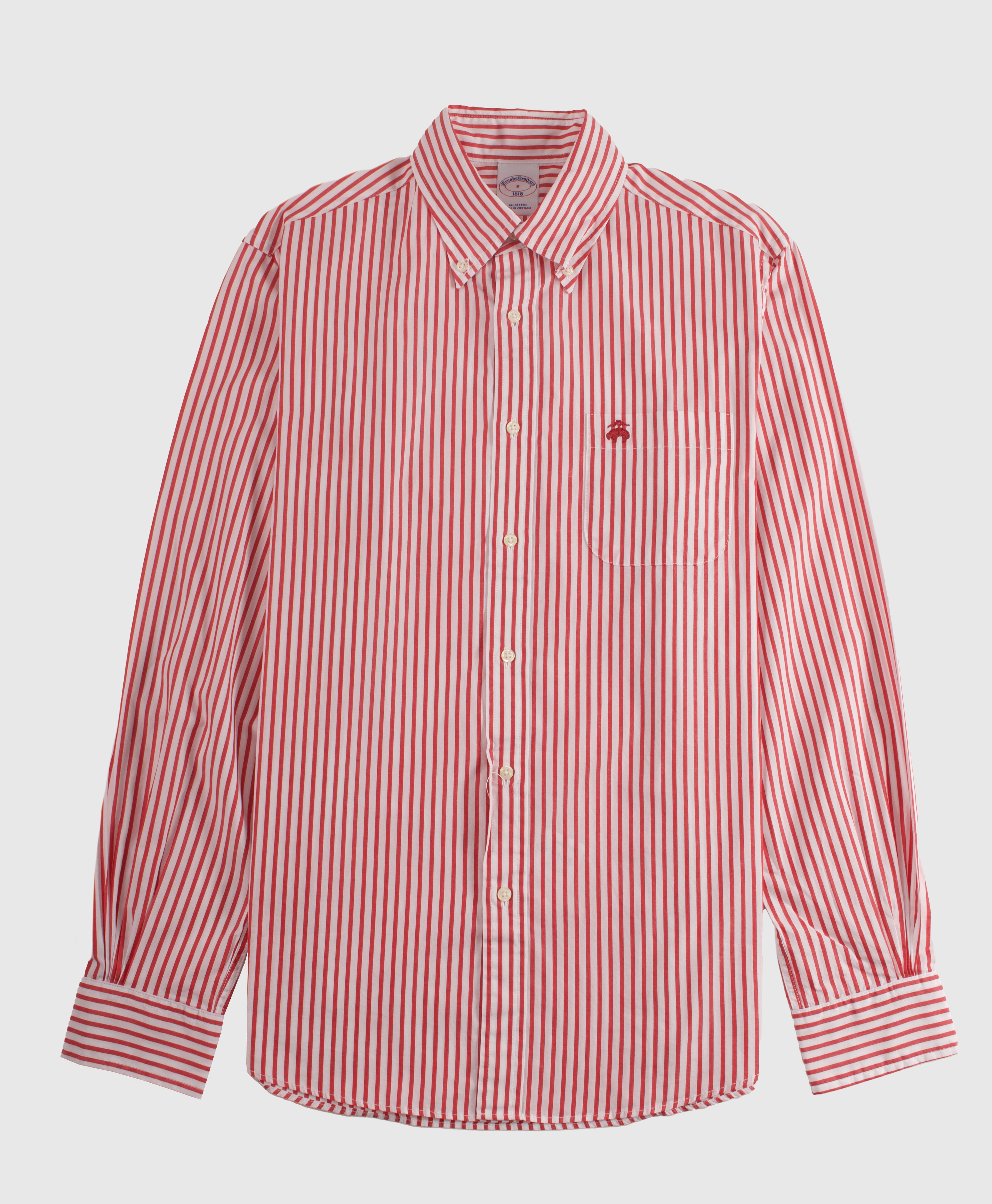SPTFT LS FDY POPLIN STP BengalRed