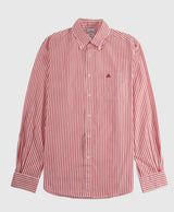 SPTFT LS FDY POPLIN STP BengalRed