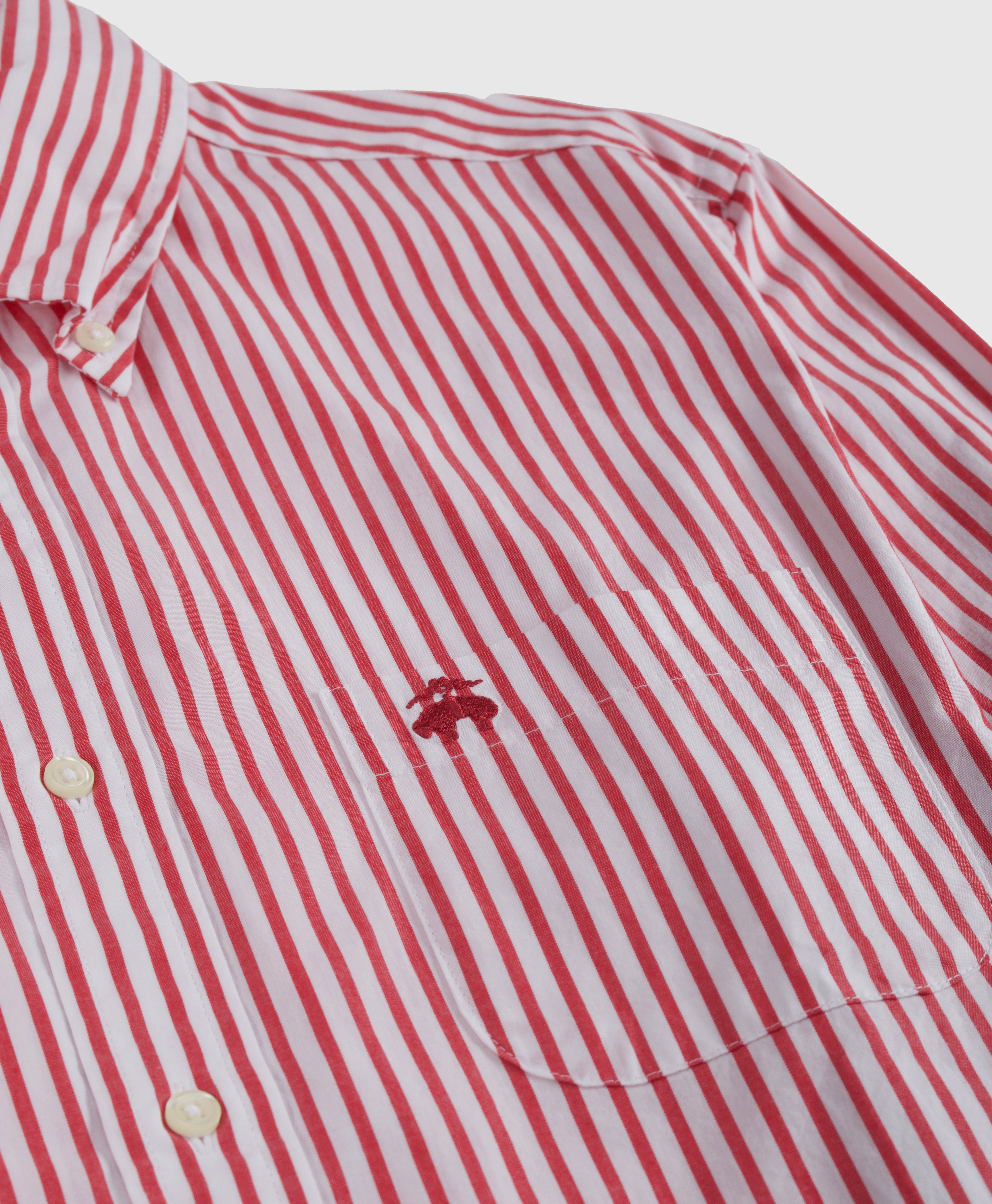 SPTFT LS FDY POPLIN STP BengalRed