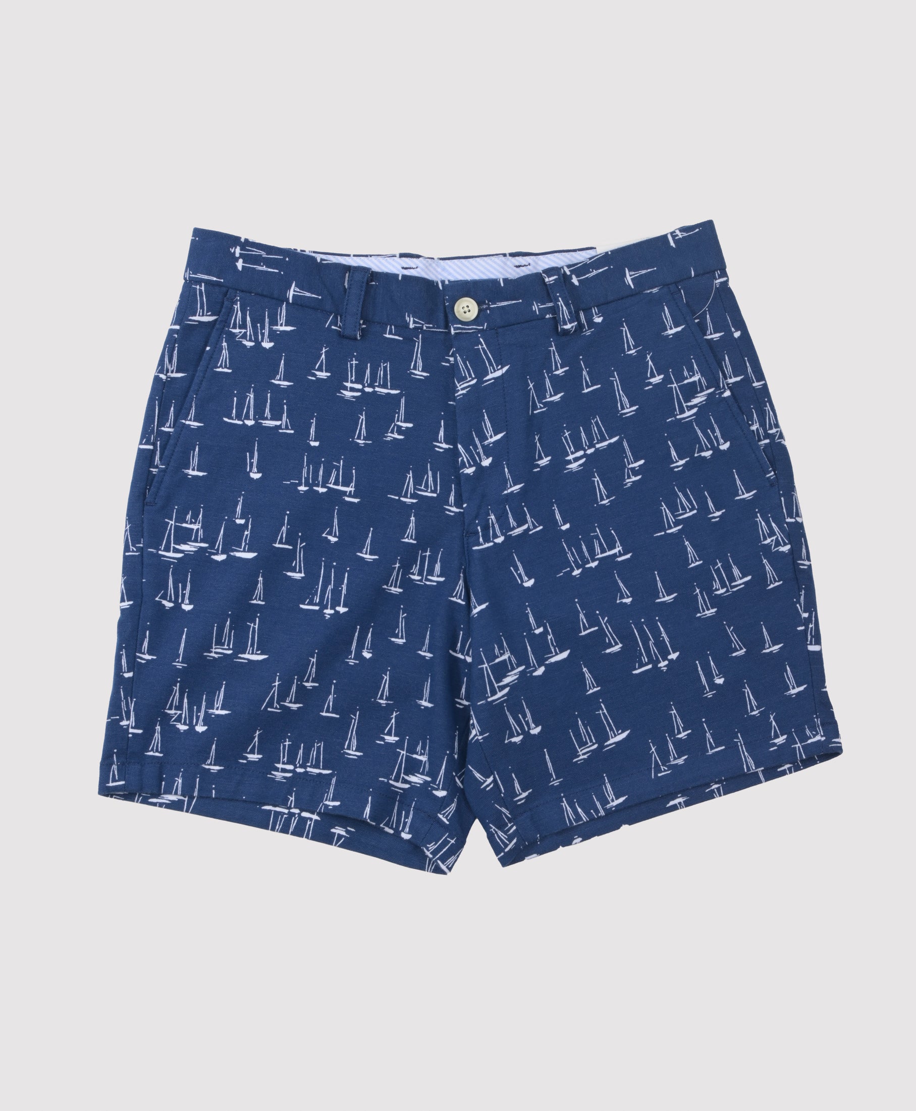 CBTFT BOAT PRINT SHORT 7 INCH BLUE/WHITE