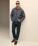 OUT CTTN LINEN CHORE JKT NAVY MELANGE