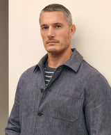 OUT CTTN LINEN CHORE JKT NAVY MELANGE