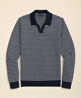 SWT MARINER BUTTONLESS LS POLO Navy Ivor