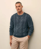 SWT INDIGO GANSEY CREW Navy Blazer