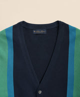 SWT CABANA LINKS CARDIGAN Navy/Green Str
