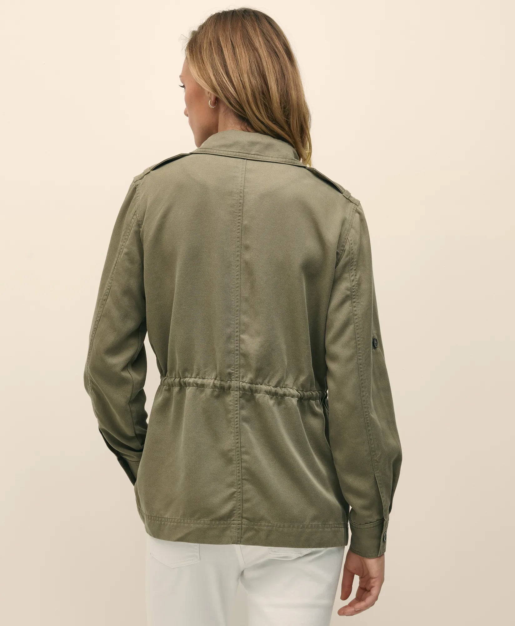 JKT SFT TWLL UTILTY LS OilveGreen