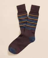 SOCK ML WOOL CAPOTE STRIPE Dark Red