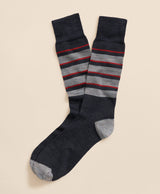 SOCK ML WOOL CAPOTE STRIPE Navy