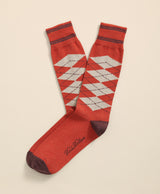 SOCK ML CTN TIPPED ARGYLE OrangeBurg