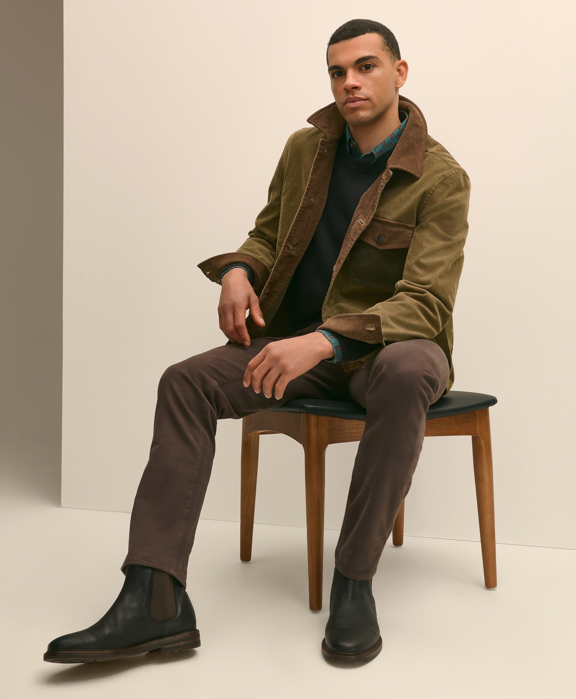 CBT RICHMOND 5 PKT PANT STRAIGHT BROWN