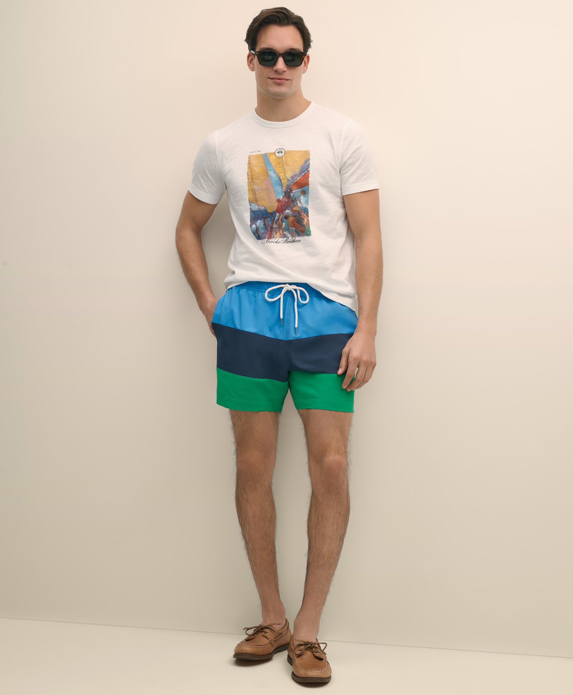 CBT ML MONTAUK PRINTED SWIM NAVY/BLUE/GR