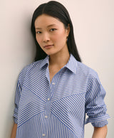 BLS CTN PPLN PTCH STRP DARK BLUE/WHITE