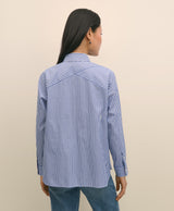 BLS CTN PPLN PTCH STRP DARK BLUE/WHITE