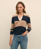 SWT MRNO RUGBY POLO Navy Camel Rugby str