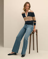 SWT MRNO RUGBY POLO Navy Camel Rugby str