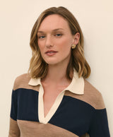 SWT MRNO RUGBY POLO Navy Camel Rugby str