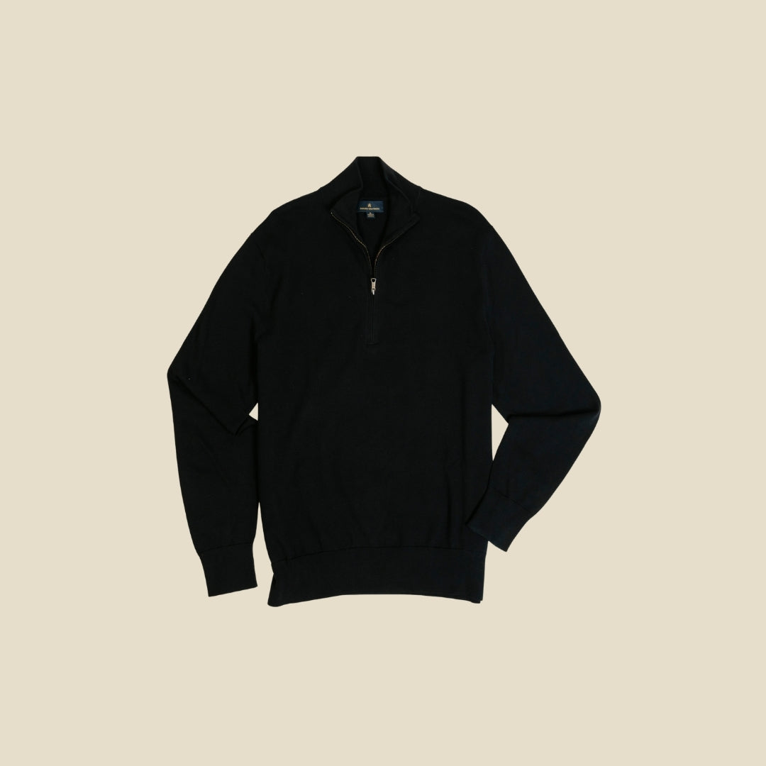 SWTFT CTN JSY HALF ZIP Caviar