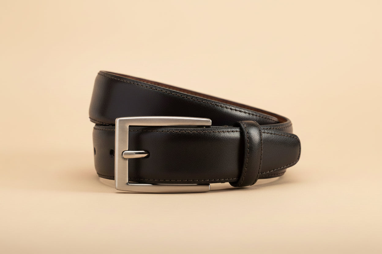 BELT FTY SLV FEATHER EDGE NEW ACC BRN