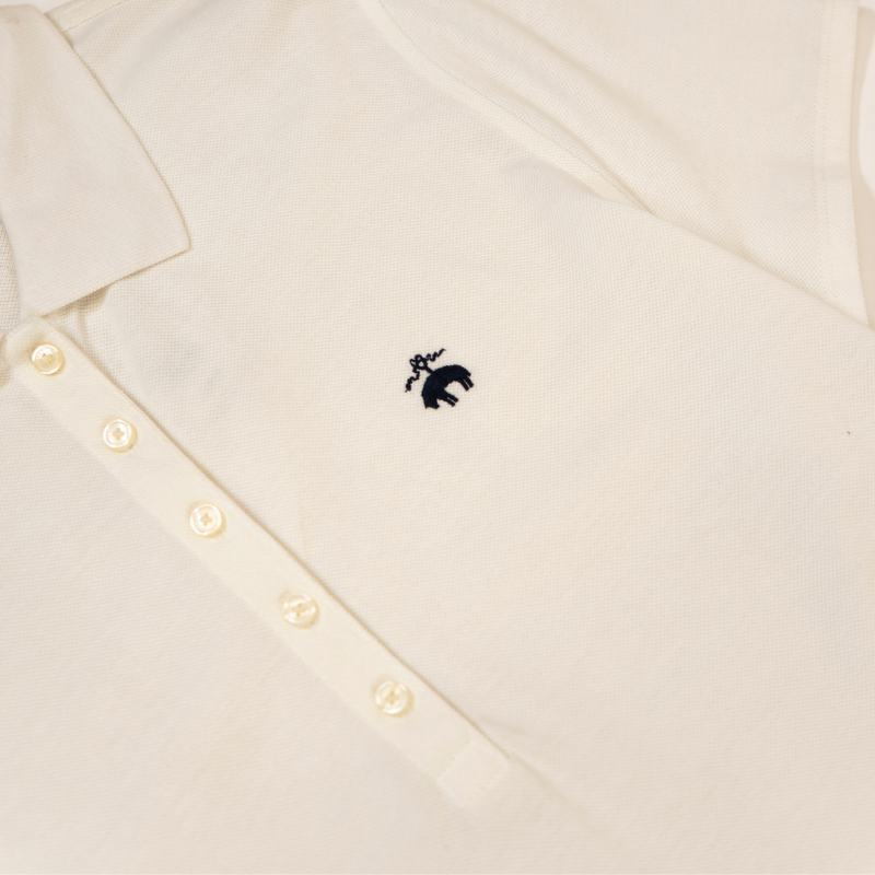 DRS KNT CTN PQ POLO SS White