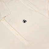 DRS KNT CTN PQ POLO SS White
