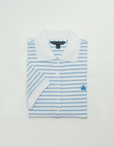 KNT OXFRD PQ STRP POLO SS Blue White Ox