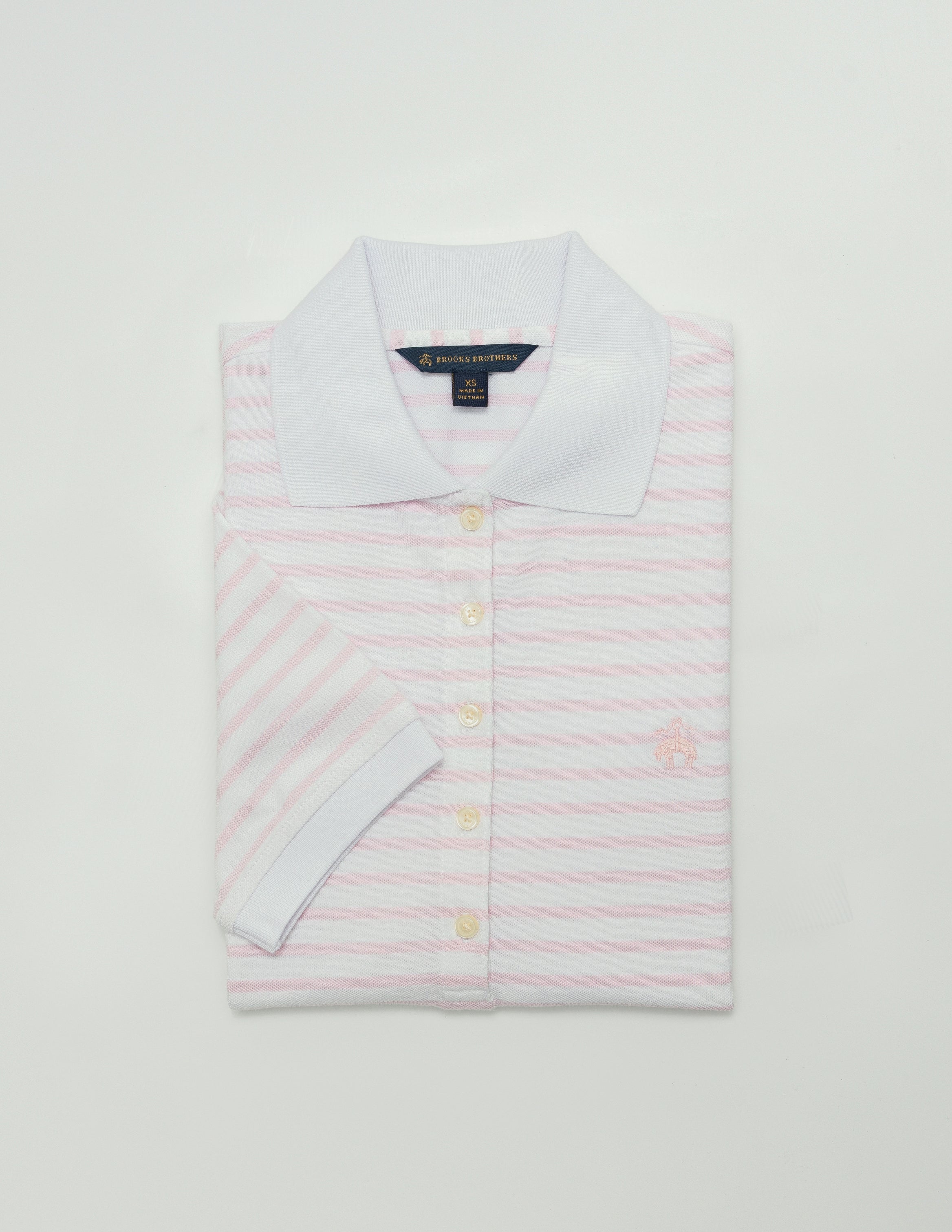 KNT OXFRD PQ STRP POLO SS Pink White Ox