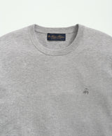 SWT SUPIMA CTN CREW w/ TONAL LOGO Grey H