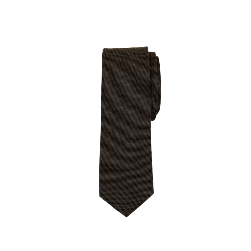TIE WVN MICRO BIRDSEYE SOLID GREY
