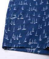 CBTFT BOAT PRINT SHORT 7 INCH BLUE/WHITE