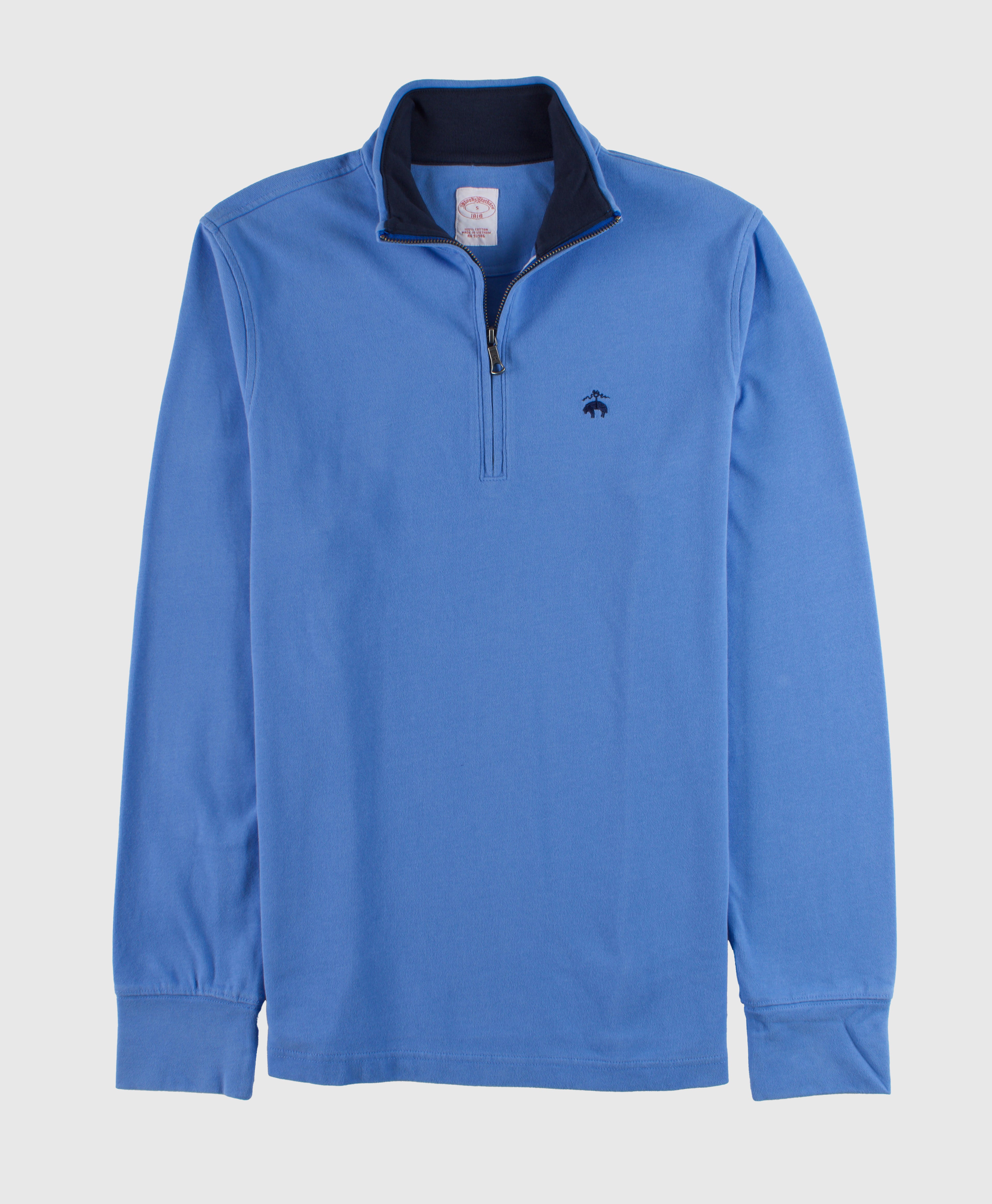 KNTFT SUEDED JSY OPN HEM HALF ZIP Regatt