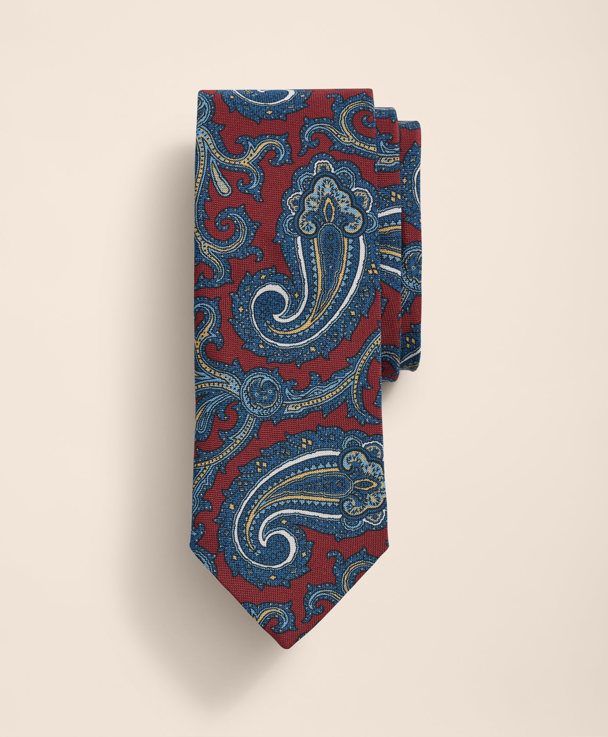 TIE PRT SILKCTN EXP PAISLEY Dark Red