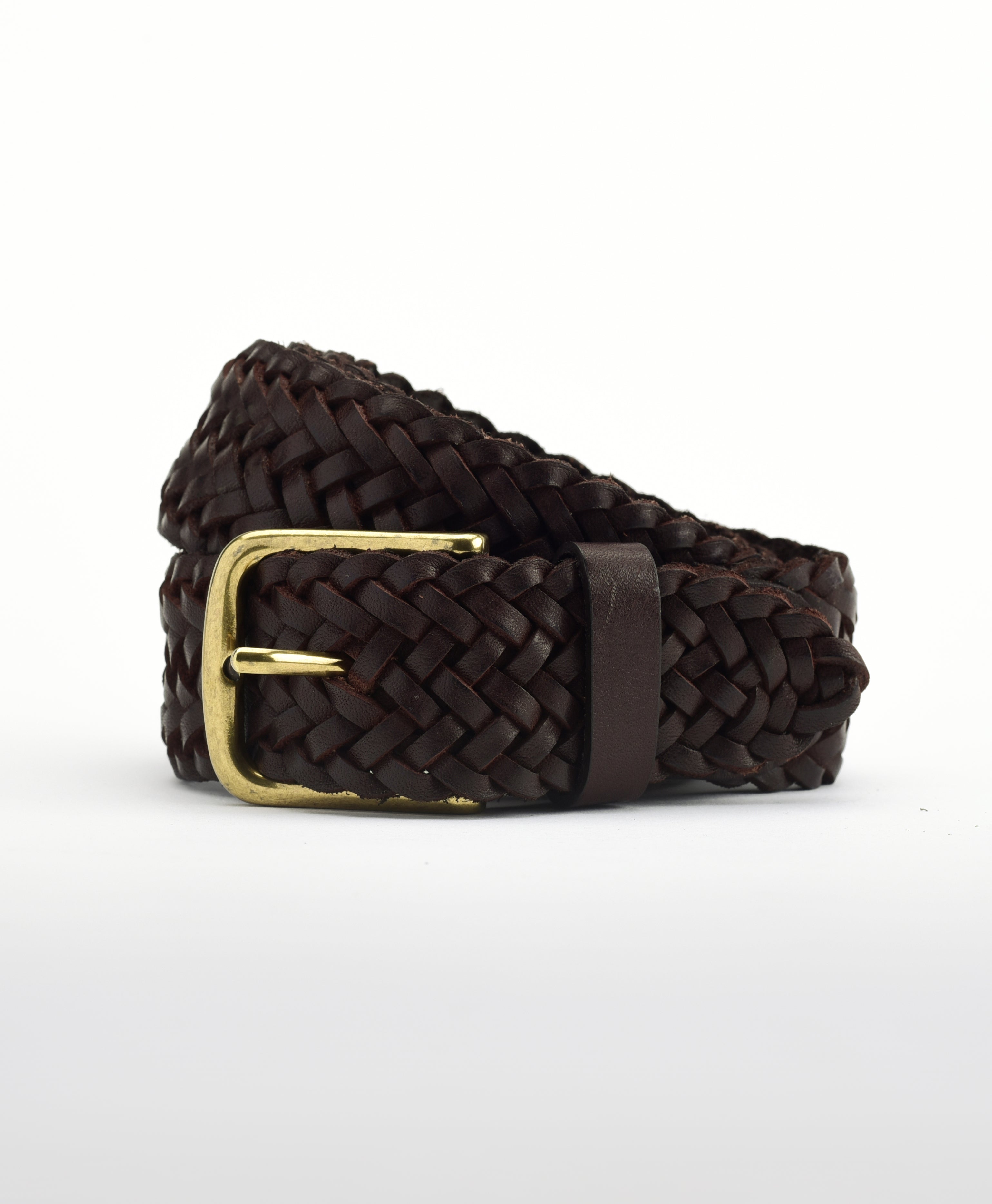 ACC FTY BRAID BELT ACC DK BRN