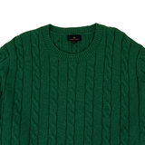 SWTFT CTN CABLE CREW WITH LOGO GREEN HEA