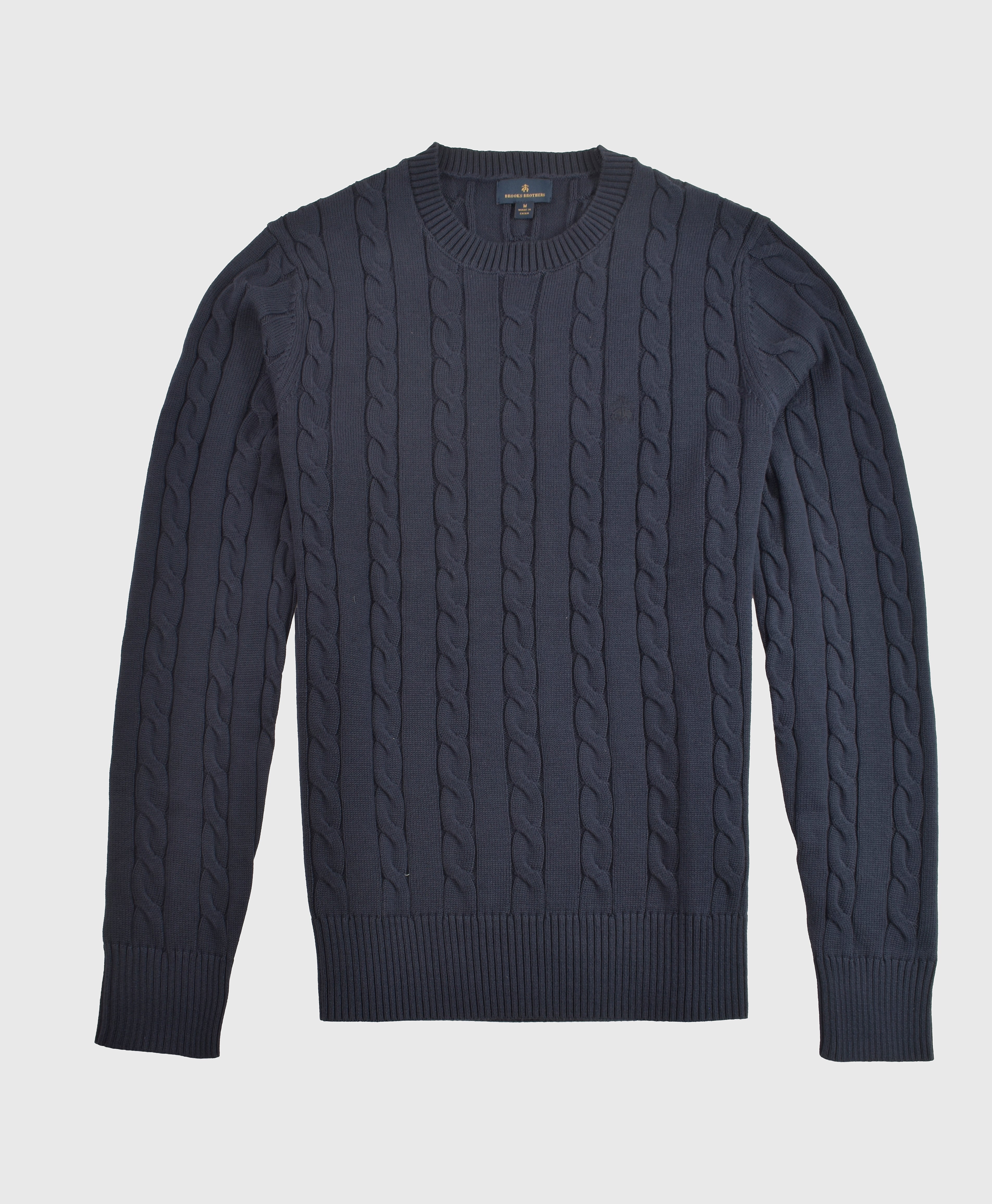 SWTFT CTN CABLE CREW WITH LOGO Navy Blaz
