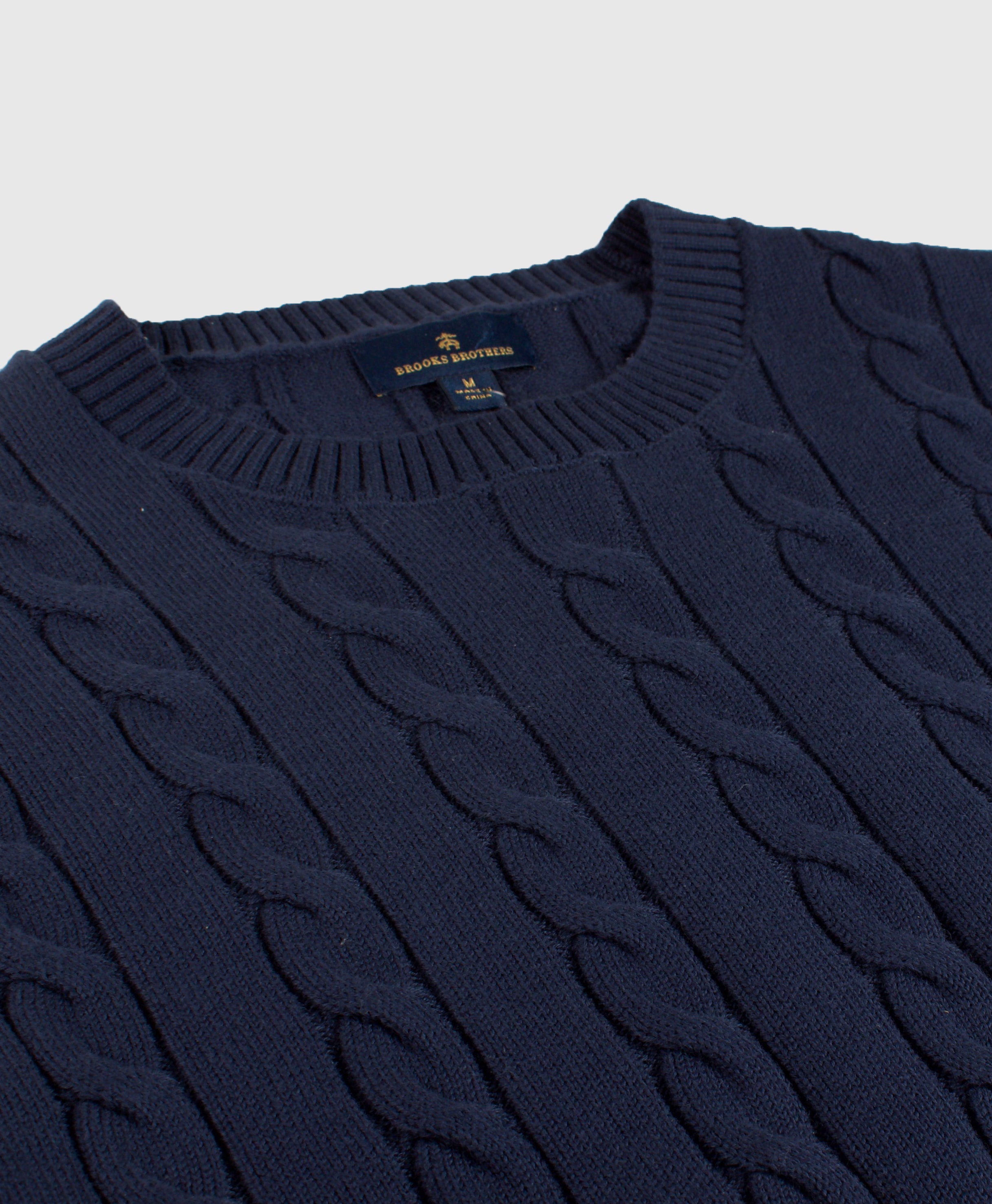 SWTFT CTN CABLE CREW WITH LOGO Navy Blaz