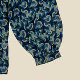 BLS PLY GGT PRINT TIE-NECK BlueGreenGeo
