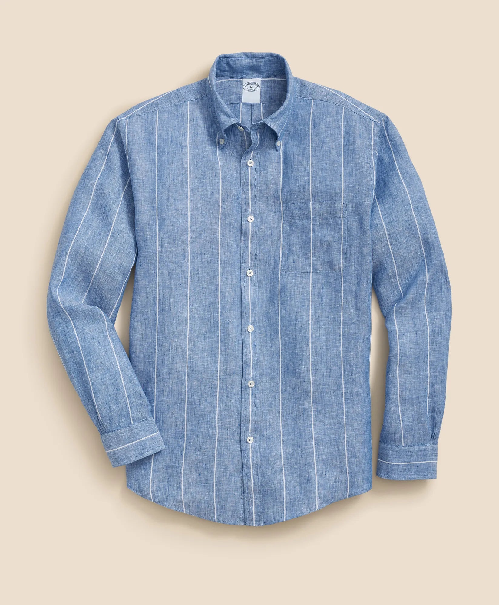 SPT ML LINEN NOVELTY LS REGULAR BluePnst
