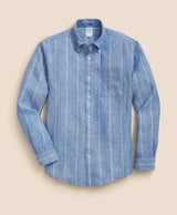 SPT ML LINEN NOVELTY LS REGULAR BluePnst