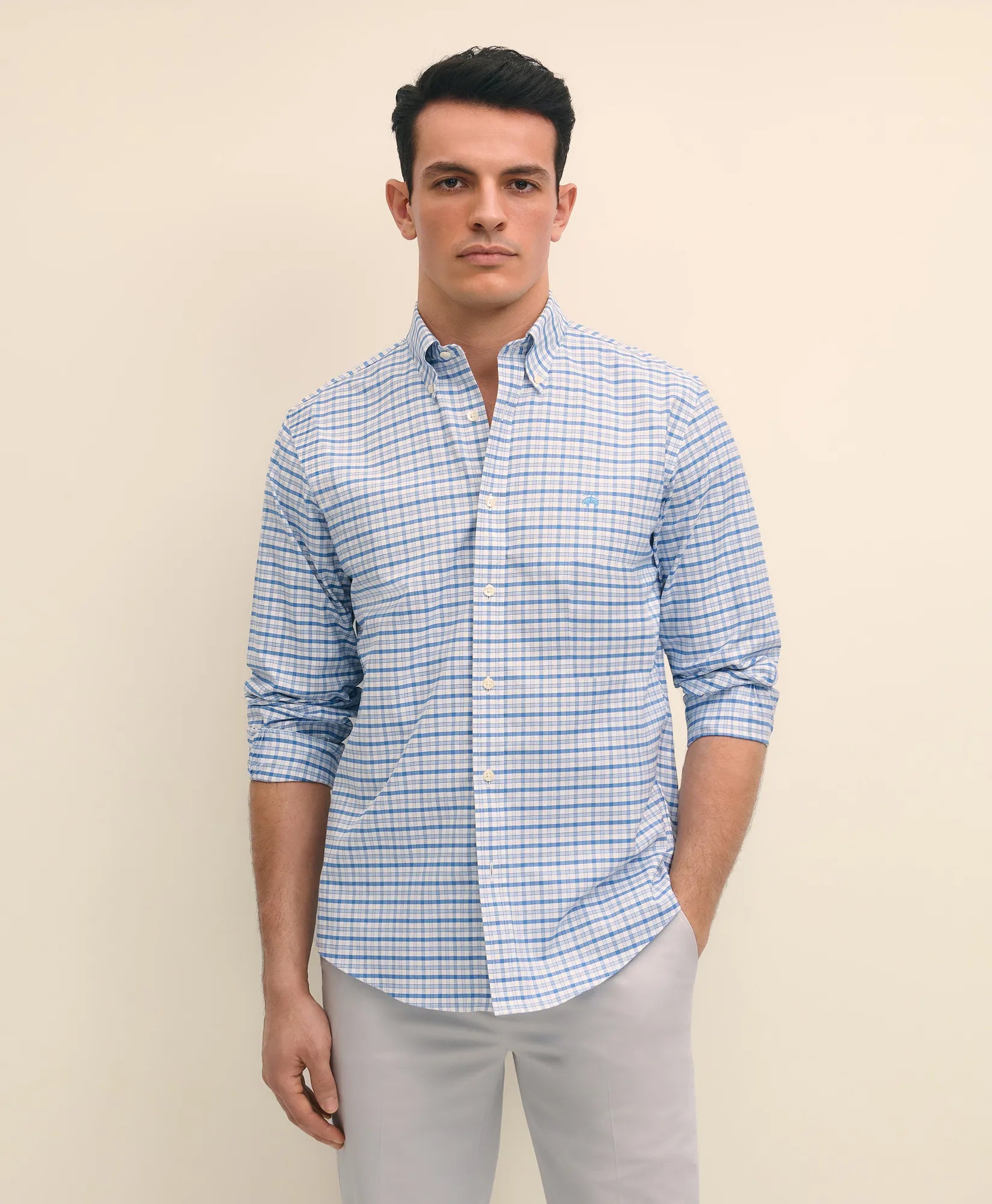 SPT STR NI OX CHECKS LS REGULAR BlueOutl