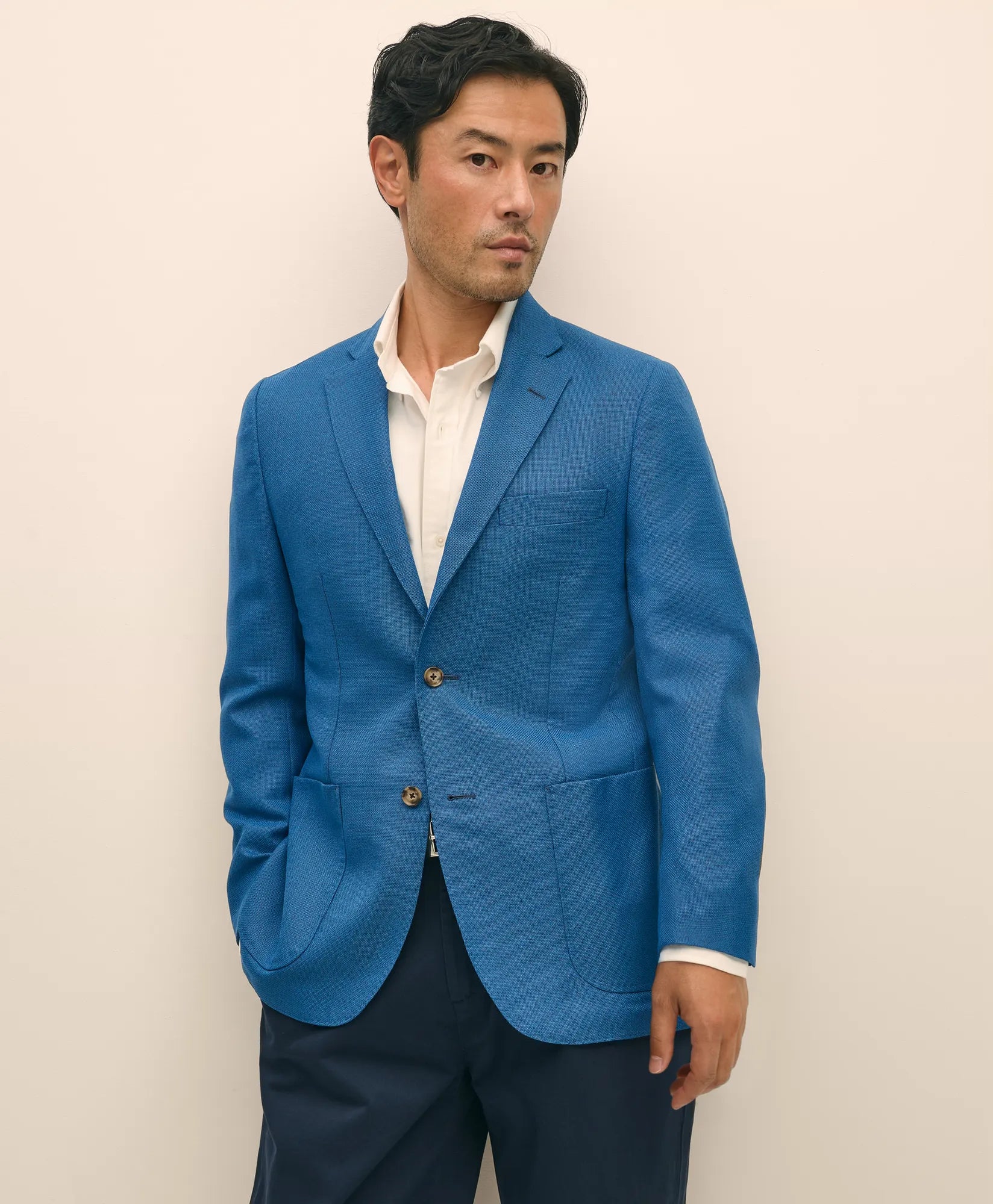 SPCT WL HOPSACK 2BSV SLIM BLUE