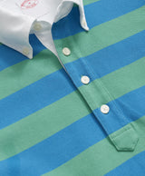 KNT SS STP VTG POLO GREEN/BLUE