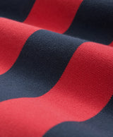 KNT SS STP VTG POLO NAVY/RED