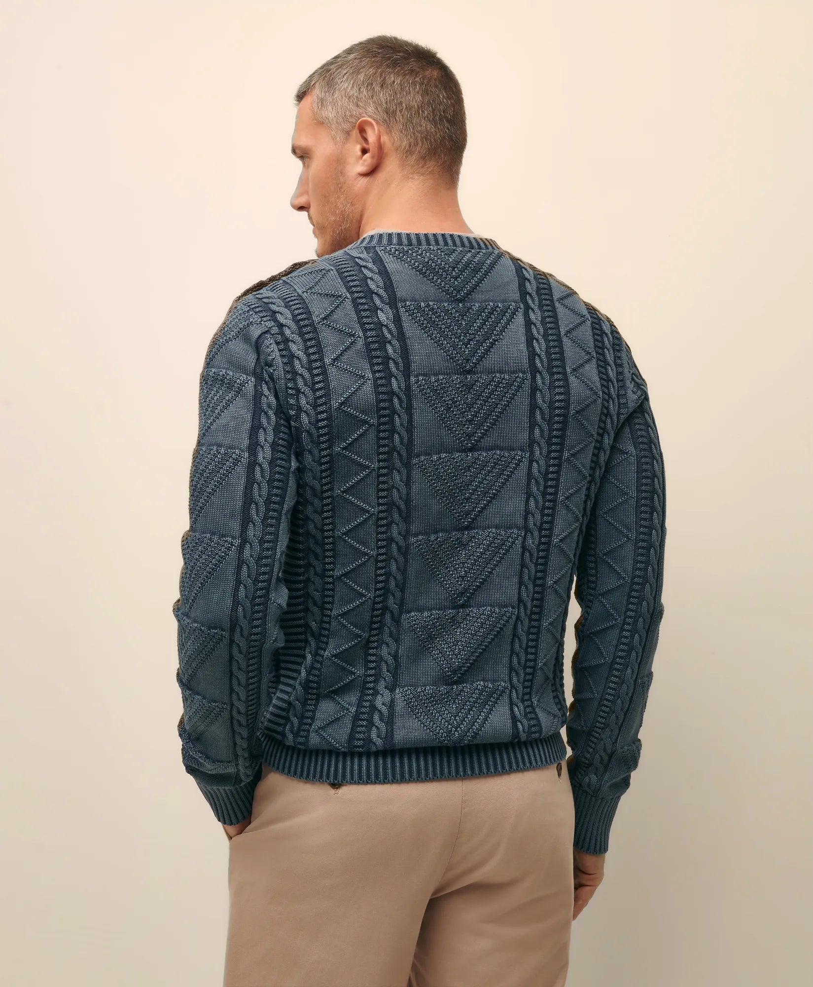 SWT INDIGO GANSEY CREW Navy Blazer