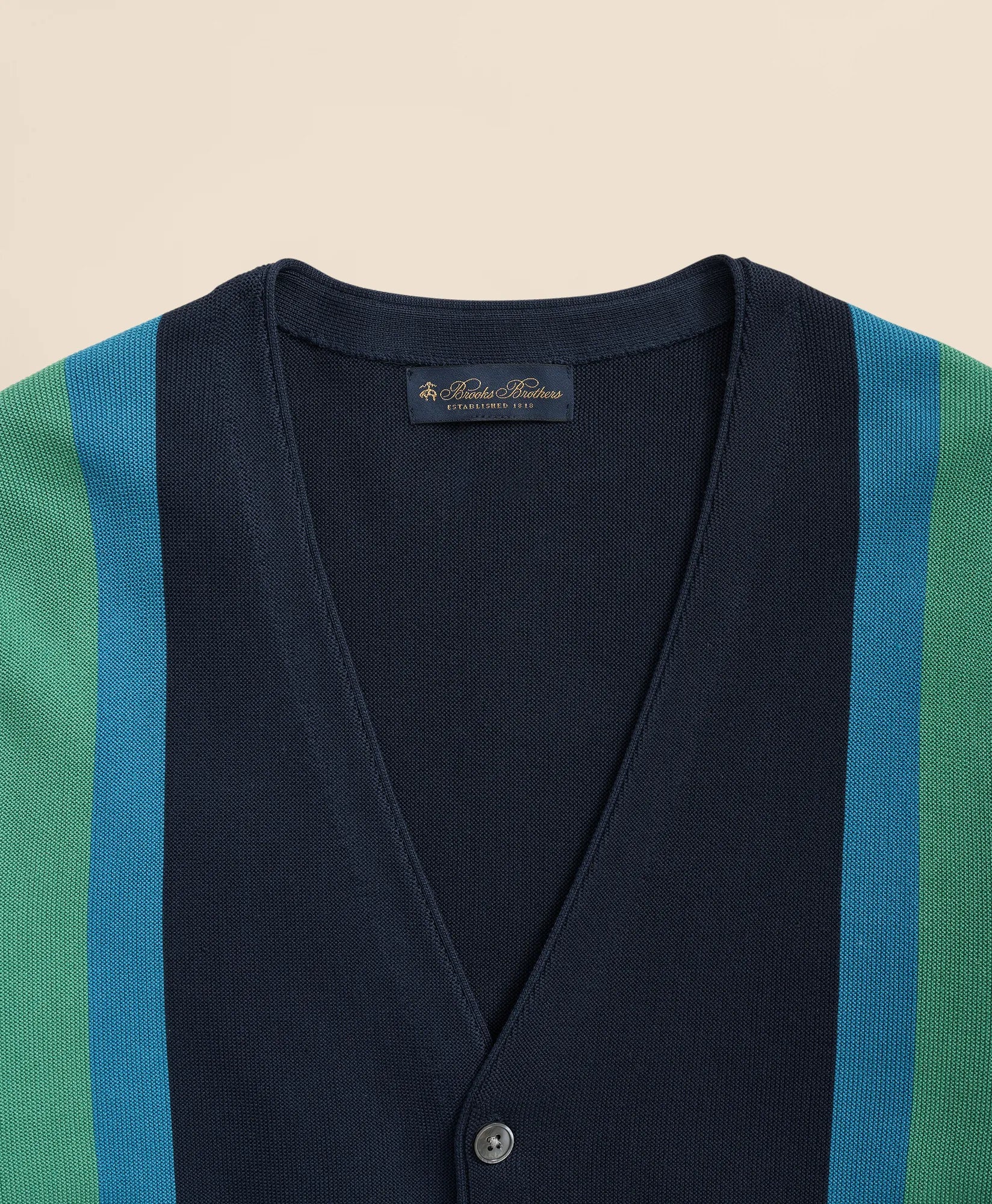 SWT CABANA LINKS CARDIGAN Navy/Green Str