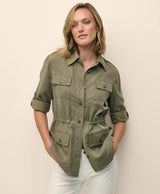 JKT SFT TWLL UTILTY LS OilveGreen