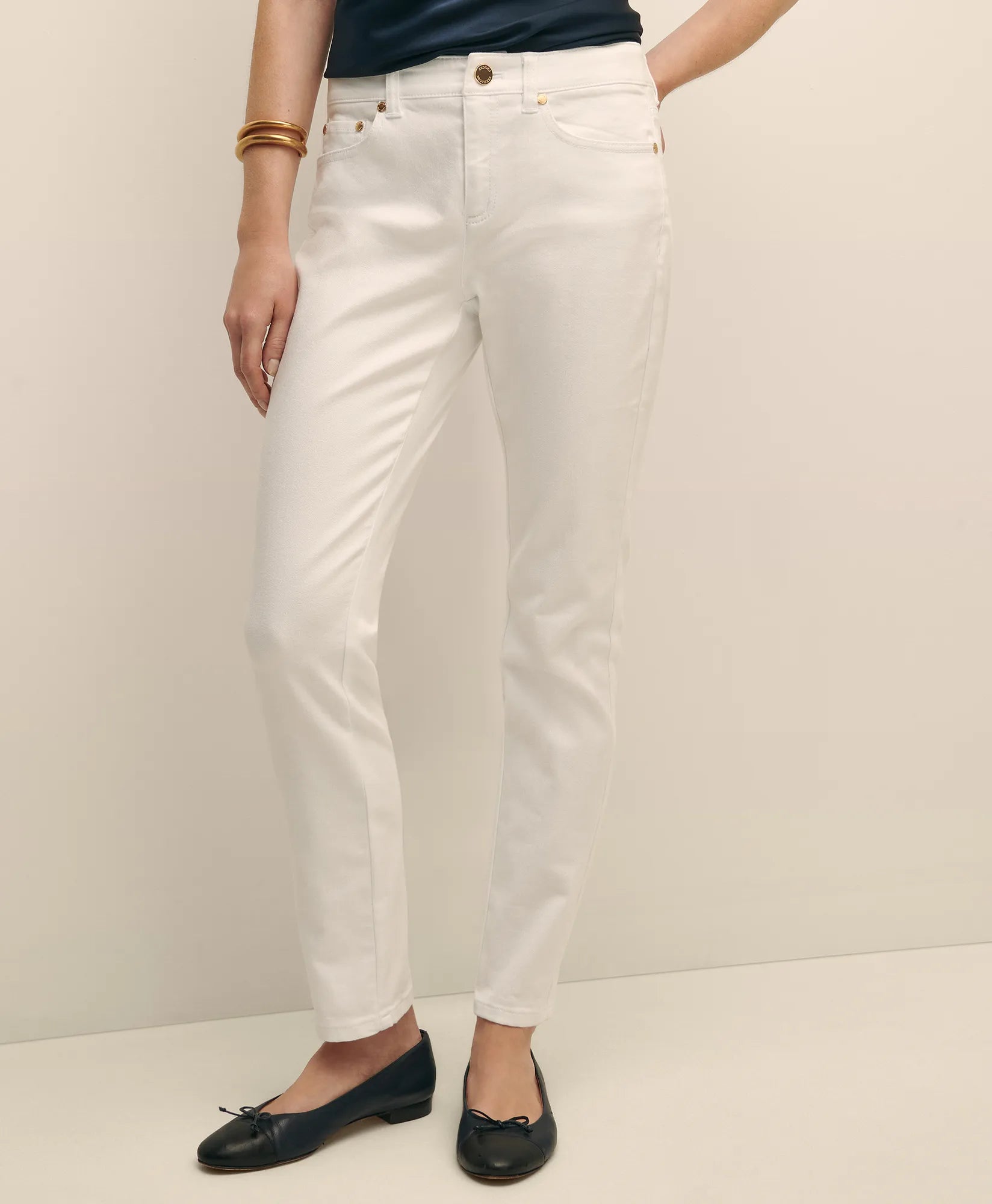 PNT DNM 5 PCKT STRGHT White