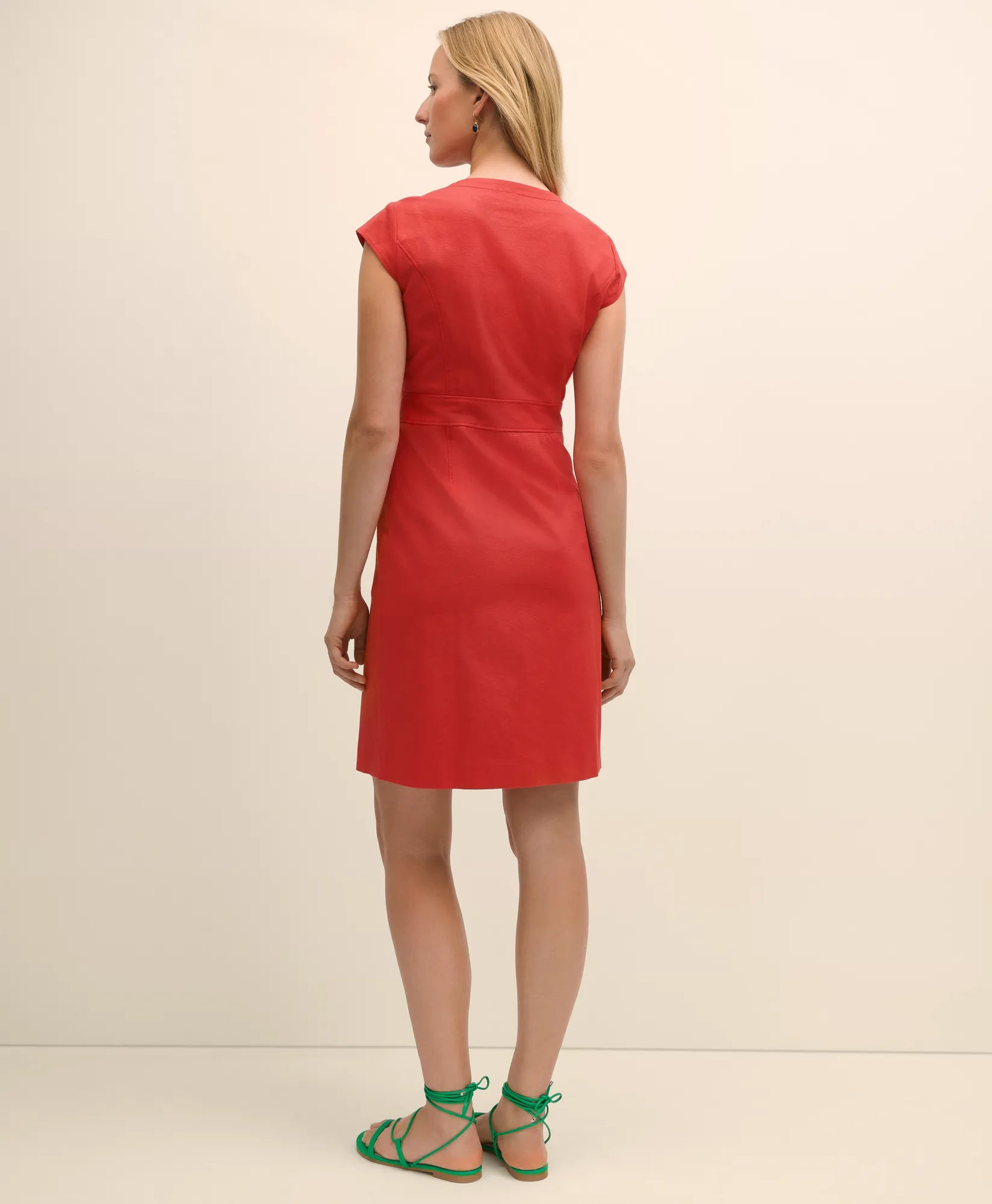 DRS CTN FAILLE BTTNS CAP SLV Watermelon