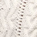 SWT CTN MRCRZD PEPLUM CRDGN White